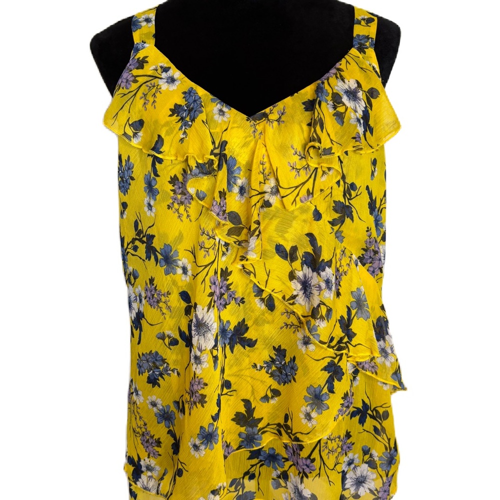 NWT Kut From The Kloth Floral Yellow Halter Top